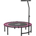 45" Folding Mini Trampoline -Pink | Adjustable Handle - Indoor and Outdoor Fitness HOMCOM - Little and Giant Explorers HOMCOM