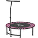 45" Folding Mini Trampoline -Pink | Adjustable Handle - Indoor and Outdoor Fitness HOMCOM - Little and Giant Explorers HOMCOM