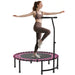 45" Folding Mini Trampoline -Pink | Adjustable Handle - Indoor and Outdoor Fitness HOMCOM - Little and Giant Explorers HOMCOM