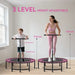 45" Folding Mini Trampoline -Pink | Adjustable Handle - Indoor and Outdoor Fitness HOMCOM - Little and Giant Explorers HOMCOM