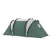 Dark green tunnel tent with two bedrooms and living area, Outsunny, waterproof camping gear