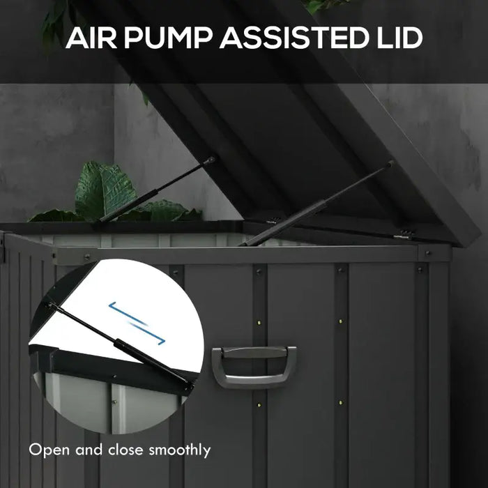 450L Metal Garden Storage Box – Lockable Outdoor Storage with Wheels | Easy-Open Lid OUTSUNNY - Little and Giant Explorers Outsunny