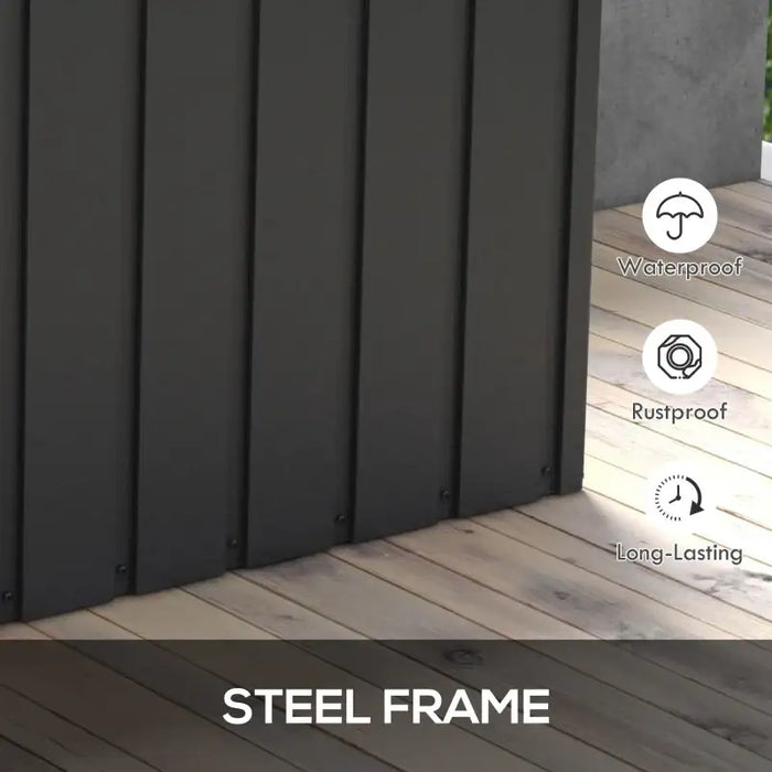 450L Metal Garden Storage Box – Lockable Outdoor Storage with Wheels | Easy-Open Lid OUTSUNNY - Little and Giant Explorers Outsunny