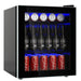 46L Compact Mini Drinks Fridge - Black | LED Light and Adjustable Temperature COSTWAY - Little and Giant Explorers Costway