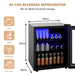 46L Compact Mini Drinks Fridge - Black | LED Light and Adjustable Temperature COSTWAY - Little and Giant Explorers Costway