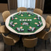 48" 8-Player Folding Poker Tabletop | Texas Hold’em Design with Chip Trays and Cup Holders COSTWAY - Little and Giant Explorers Costway