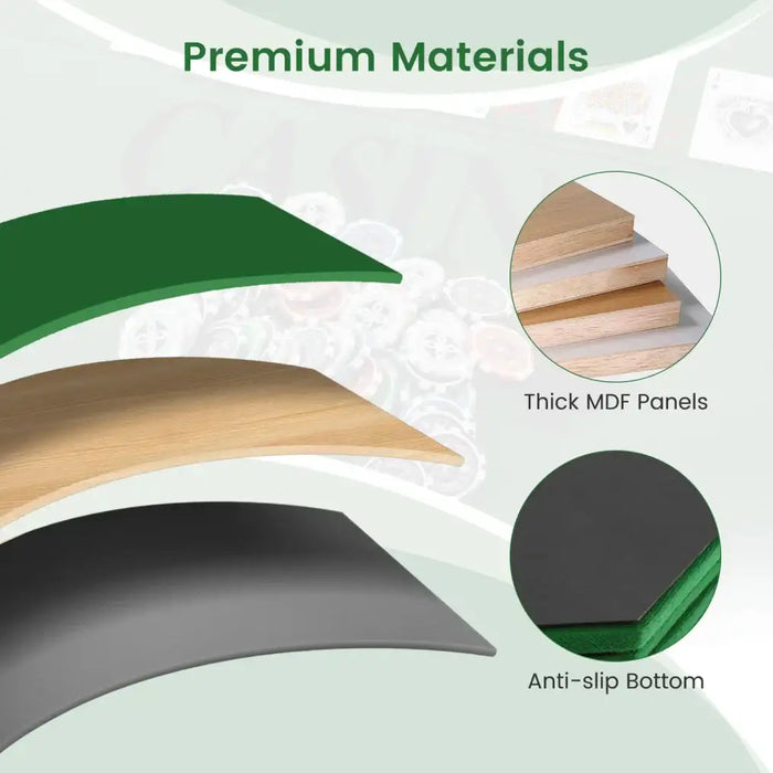 48" 8-Player Folding Poker Tabletop | Texas Hold’em Design with Chip Trays and Cup Holders COSTWAY - Little and Giant Explorers Costway