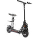 48V folding electric scooter with seat, rugged frame, dual suspension, off-road tires