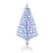 4ft Artificial Christmas Tree | White and Blue Branches - Multi-Coloured LEDs HOMCOM - Little and Giant Explorers HOMCOM