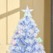 4ft Artificial Christmas Tree | White and Blue Branches - Multi-Coloured LEDs HOMCOM - Little and Giant Explorers HOMCOM