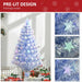 4ft Artificial Christmas Tree | White and Blue Branches - Multi-Coloured LEDs HOMCOM - Little and Giant Explorers HOMCOM
