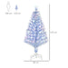 4ft Artificial Christmas Tree | White and Blue Branches - Multi-Coloured LEDs HOMCOM - Little and Giant Explorers HOMCOM