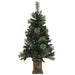 4FT Artificial Christmas Tree with 100 Warm White LED Lights and Retro Base - Little and Giant Explorers HOMCOM