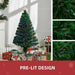 4FT Pre-lit Fibre Optic Artificial Christmas Tree - Little and Giant Explorers HOMCOM