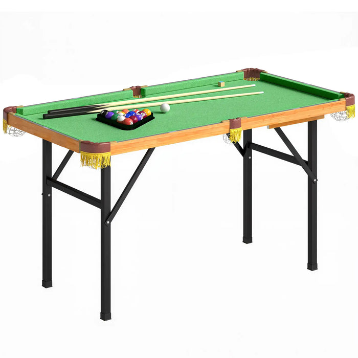 4ft Foldable Pool Table – Green | Compact Design with Complete Accessories SPORTNOW - Little and Giant Explorers SPORTNOW