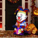 4ft Halloween Inflatable Cycling Clown – LED Light-Up Spooky Decoration | Blower and Anchors OUTSUNNY - Little and Giant Explorers Outsunny