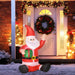 4FT Inflatable Christmas Sitting Santa Claus with LED Lights - Little and Giant Explorers HOMCOM