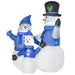 4FT Inflatable Christmas Snowmen Family with LED Lights - Little and Giant Explorers HOMCOM