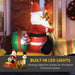 4FT Christmas Inflatable Santa Claus on Sleigh with Reindeer - Little and Giant Explorers HOMCOM