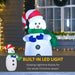 4FT Inflatable Snowman with LEDs - Little and Giant Explorers HOMCOM