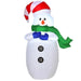 4FT Inflatable Snowman with LEDs - Little and Giant Explorers HOMCOM