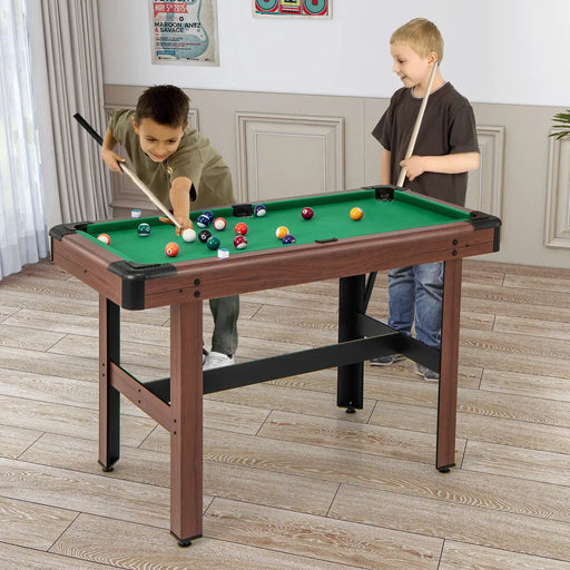 4ft Pool Table – Green Velvet Surface | Compact Billiard Table with Accessories COSTWAY - Little and Giant Explorers Costway