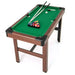 4ft Pool Table – Green Velvet Surface | Compact Billiard Table with Accessories COSTWAY - Little and Giant Explorers Costway