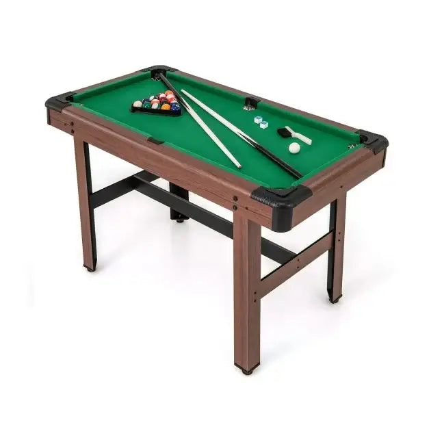 4ft Pool Table – Green Velvet Surface | Compact Billiard Table with Accessories COSTWAY - Little and Giant Explorers Costway