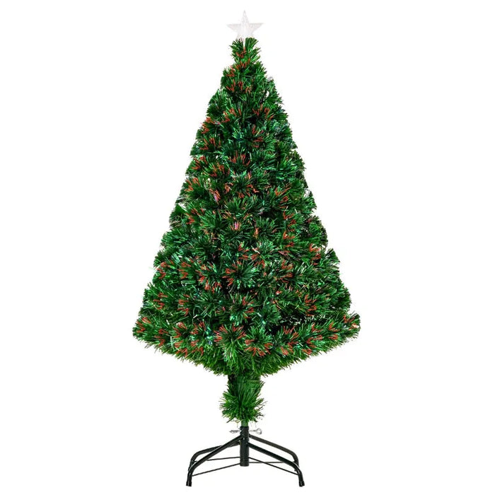 4FT Pre-lit Fibre Optic Artificial Christmas Tree - Little and Giant Explorers HOMCOM