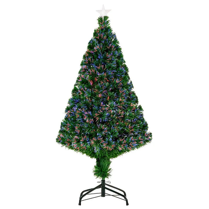 4FT Pre-lit Fibre Optic Artificial Christmas Tree - Little and Giant Explorers HOMCOM