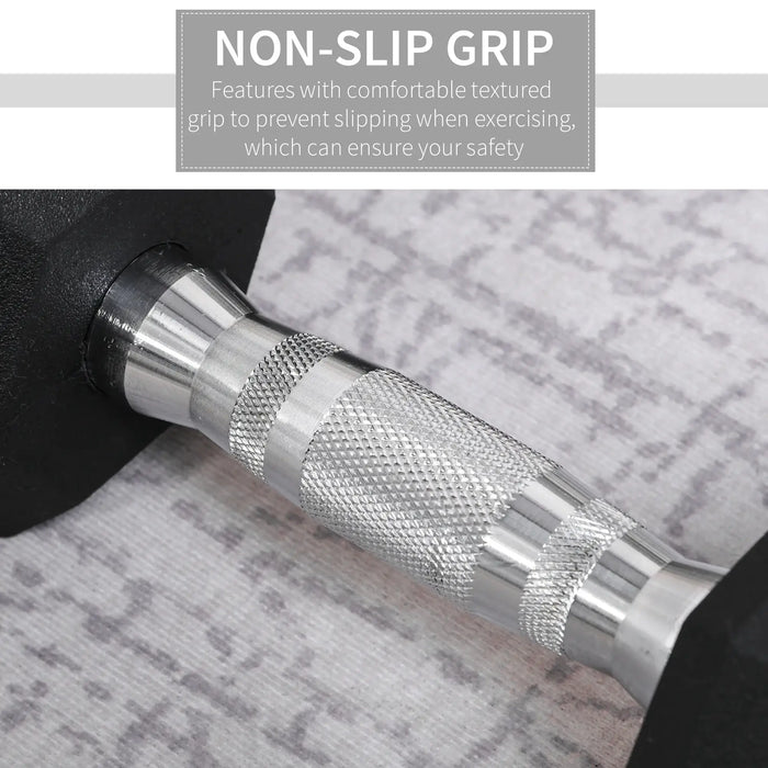 2x4kg Rubber Dumbbell | Weight Set - Little and Giant Explorers HOMCOM