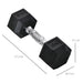 2x4kg Rubber Dumbbell | Weight Set - Little and Giant Explorers HOMCOM