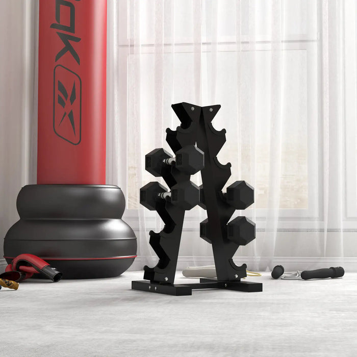 2x4kg Rubber Dumbbell | Weight Set - Little and Giant Explorers HOMCOM