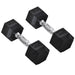 2x4kg Rubber Dumbbell | Weight Set - Little and Giant Explorers HOMCOM