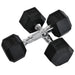 2x4kg Rubber Dumbbell | Weight Set - Little and Giant Explorers HOMCOM