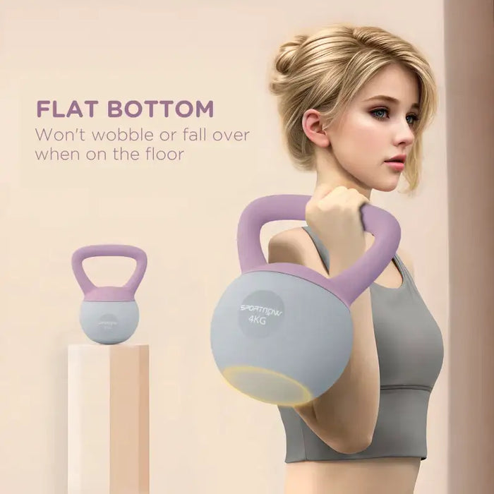 4kg Kettlebell - Purple | Soft Body - Strength and Cardio Training SPORTNOW - Little and Giant Explorers SPORTNOW