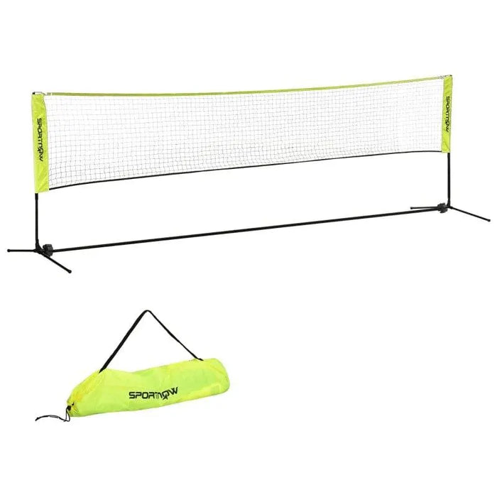 Portable 4m badminton net with adjustable height and carry bag, SPORTNOW brand.