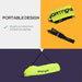 Portable badminton net with yellow SPORTNOW carrying bag and foldable frame parts