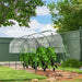 4m Tomato Greenhouse | Open Tunnel Grow House with Steel Frame and Half Plastic Cover OUTSUNNY - Little and Giant Explorers Outsunny