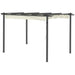 4x3m Aluminium Pergola – Cream White and Dark Grey | Retractable Canopy Garden Shelter OUTSUNNY - Little and Giant Explorers Outsunny