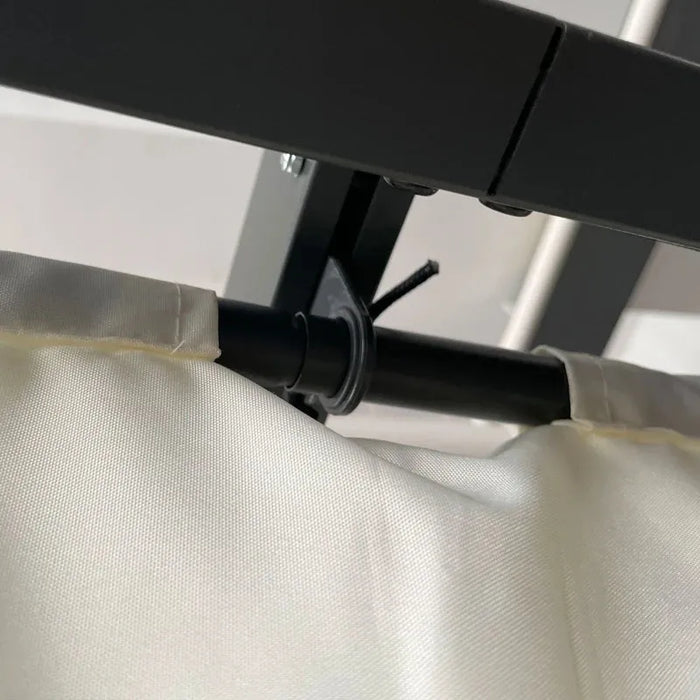 4x3m Aluminium Pergola – Cream White and Dark Grey | Retractable Canopy Garden Shelter OUTSUNNY - Little and Giant Explorers Outsunny