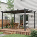 Aluminium Pergola with Retractable Roof in Dark Grey (3 x 4m) - Little and Giant Explorers Outsunny