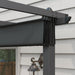 Aluminium Pergola with Retractable Roof in Dark Grey (3 x 4m) - Little and Giant Explorers Outsunny