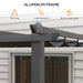 Aluminium Pergola with Retractable Roof in Dark Grey (3 x 4m) - Little and Giant Explorers Outsunny