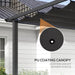 Aluminium Pergola with Retractable Roof in Dark Grey (3 x 4m) - Little and Giant Explorers Outsunny
