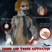 5.5ft Animated Halloween Chainsaw Killer Decoration | Red LED Eyes and Creepy Chainsaw Sounds HOMCOM - Little and Giant Explorers HOMCOM