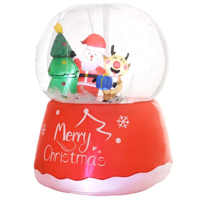 5.5FT Christmas Inflatable Crystal Ball with Santa - Little and Giant Explorers Outsunny