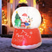 5.5FT Christmas Inflatable Crystal Ball with Santa - Little and Giant Explorers Outsunny