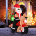 5.5FT Christmas Inflatable Santa Claus Riding a Motorcycle - Little and Giant Explorers HOMCOM