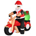 5.5FT Christmas Inflatable Santa Claus Riding a Motorcycle - Little and Giant Explorers HOMCOM